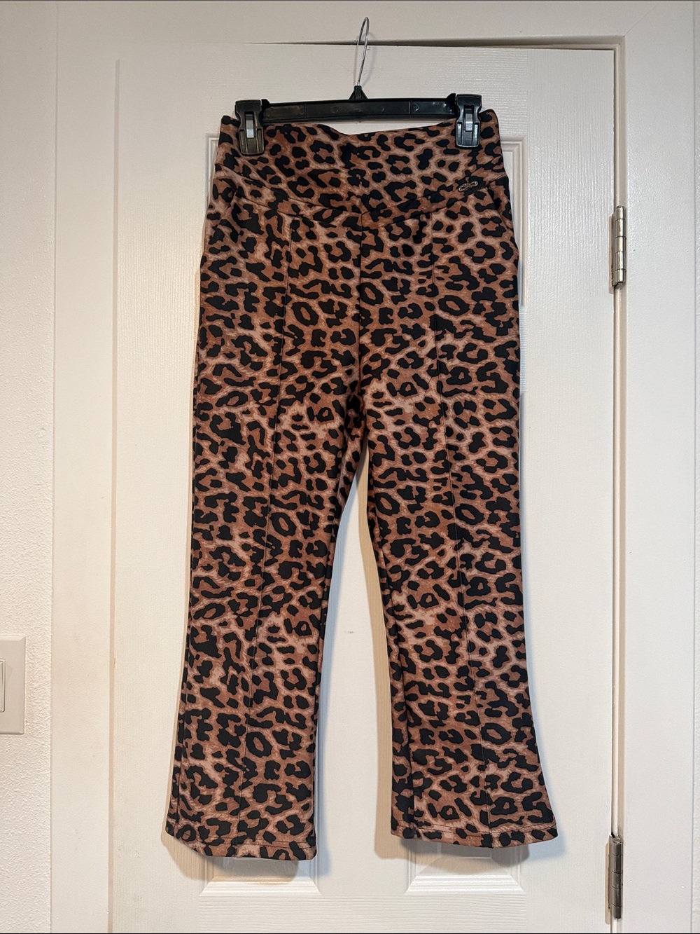 Leopard Print Capri Pants - Brown & Black